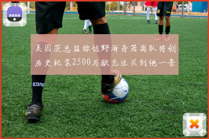 美因茨总监称佐野海舟若离队将创历史纪录2500万欧无法买到他一条腿